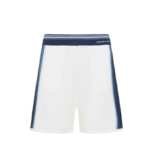 カサブランカ メンズ 心地よいズボン下 ボトムス Mesh shorts White
