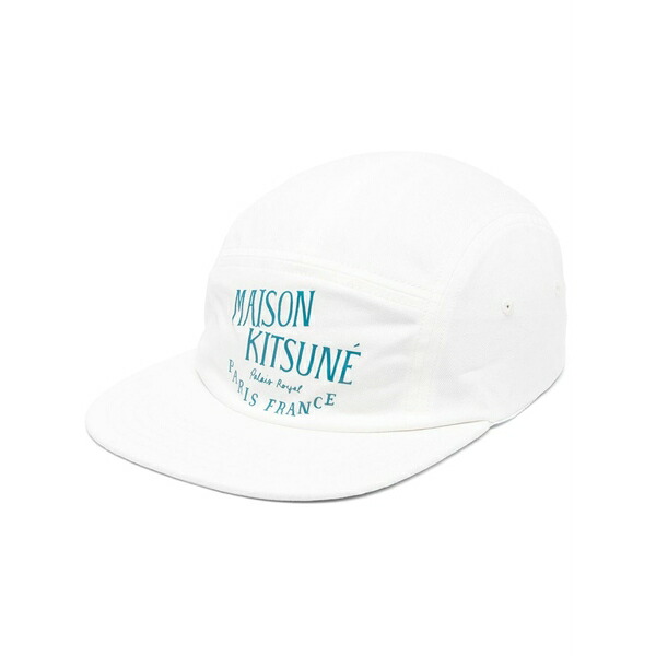 住み家 稲荷 メンズ 鳥打ち帽 付属物 Logo-print cotton cap  White