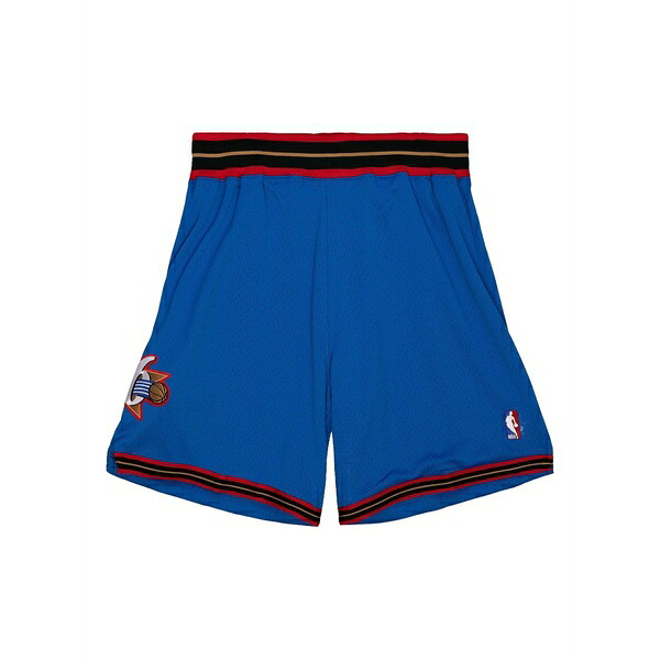 ミッチェル\u0026ネス メンズ 心地よいズボン下 ボトムス Philadelphia 76ers royal 1999-00 alternate authentic basketball shorts Blue