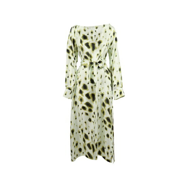 サルテペッテゴーレ レディース ワンピース トップス Abstract-print belted dress White｜asty