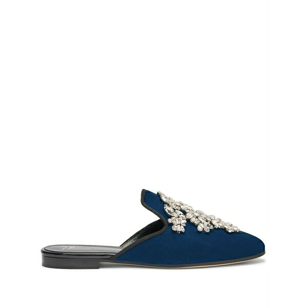 ジュゼッペザノッティ レディース サンダル シューズ Elsa crystal velvet mules Blue