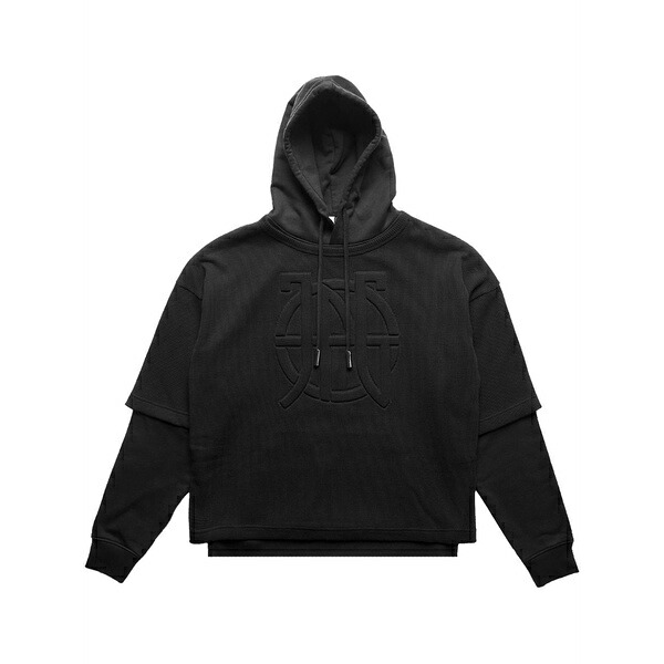 ジャン極点 ゴルチエ レディース パーカー・スウェットシャツ アウター Waffle hoodie Black