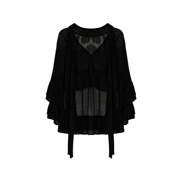 バイマレンバーガー レディース 上衣＆上衣 アウター Cedi cape jacket Black