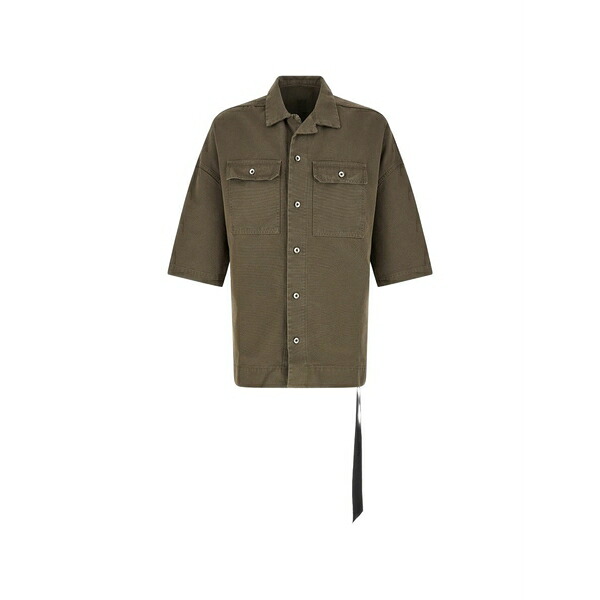 リックオウエンス メンズ プルオーバー トップス Magnum tommy front button pockets shirt Grey