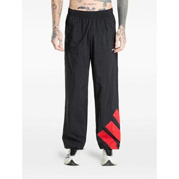 アディダス メンズ カジュアルパンツ ボトムス Logo-print track trousers Black|asty