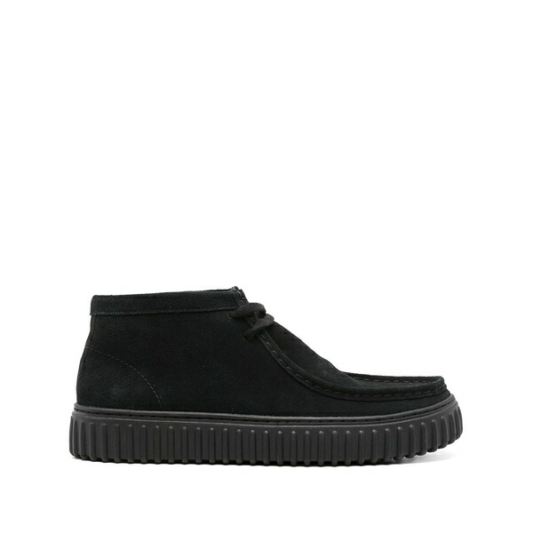 クラークス メンズ ブーツ シューズ Torhill hi suede boots Black