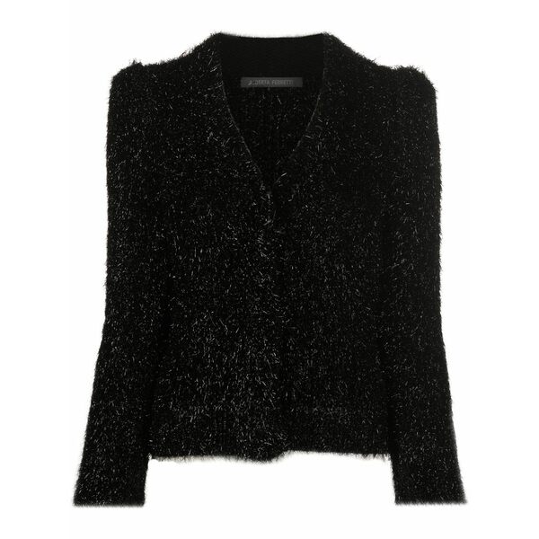 アルベルタ フェレッティ レディース 編み物\u0026スウェーター アウター V-neck fluffy jumper Black