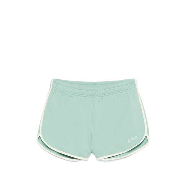 エムシーツーセイントバース レディース 心地よいズボン下 ボトムス Francine light logo-embroidered shorts Green