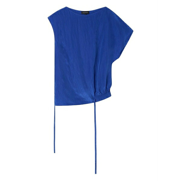 リーマシュー レディース プルオーバー トップス Drawstring asymmetric blouse Blue