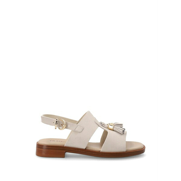 亭主持ち レディース サンダル シューズ Tassel-embellished suede flat sandals Neutrals