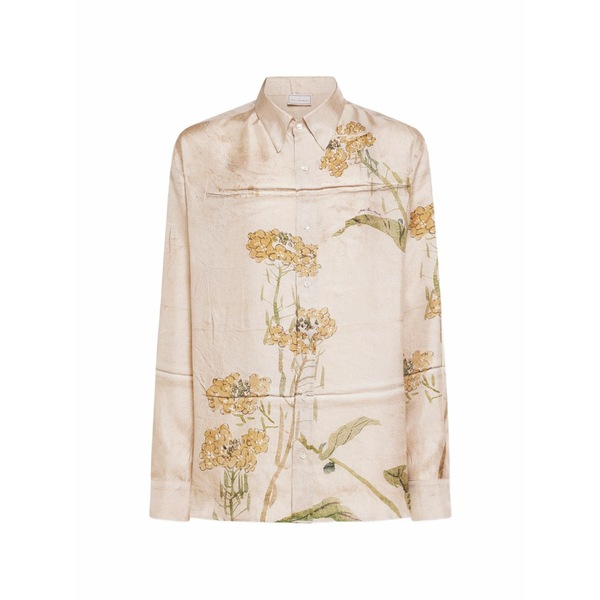 ピエール＝ルイ・マシア メンズ プルオーバー トップス Aloe floral-print button-up shirt Neutrals