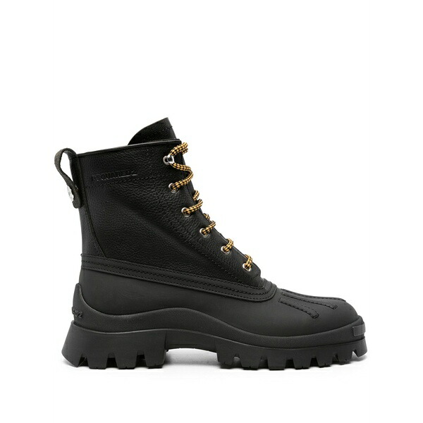 ディースクエアード メンズ ブーツ シューズ Lace-up leather ankle boots Black