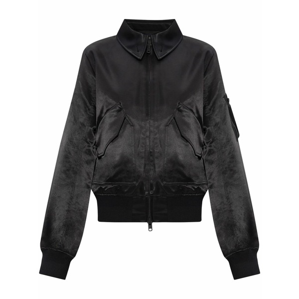ワイスロバート・エドワード・リー レディース 上衣＆上衣 アウター Satin zip-up bomber jacket Black