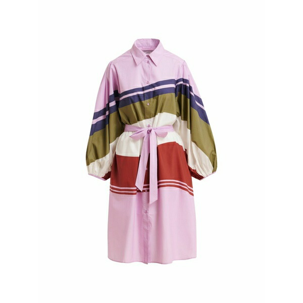 エッセンシャルアントワープ レディース 衣装 トップス Stripe-print cotton shirt dress Pink