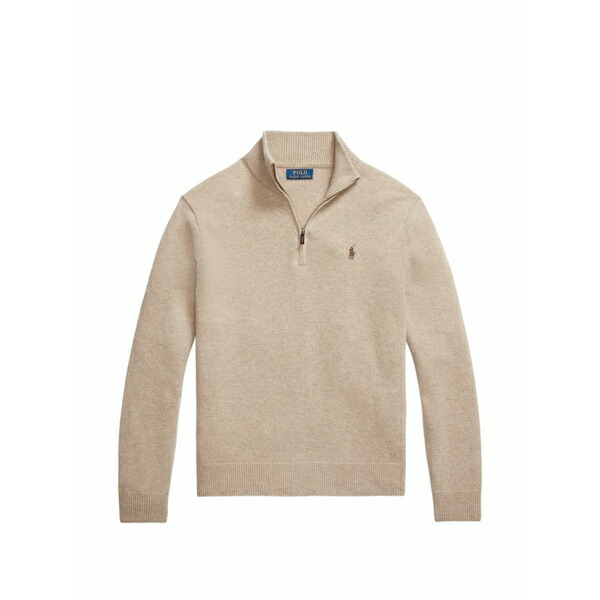 ラルフローレン メンズ 編み物\u0026プルオーバー アウター Quarter-zip embroidered-logo sweater Neutrals