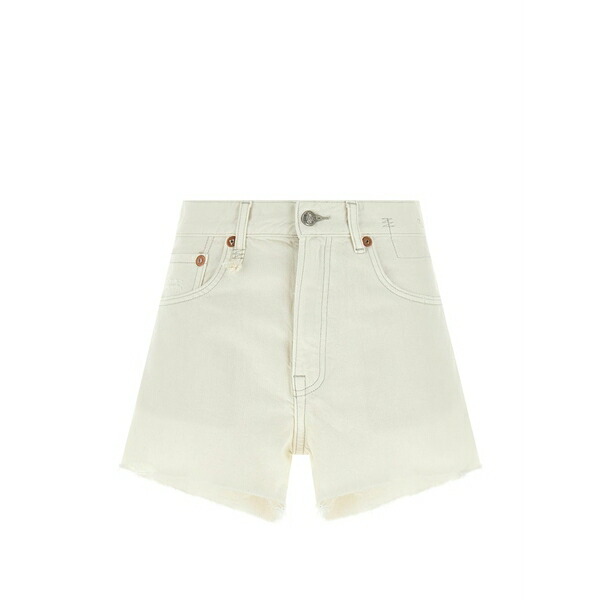 アールサーティーン レディース 心地よいズボン下 ボトムス X-bf destroyed frayed shorts Neutrals