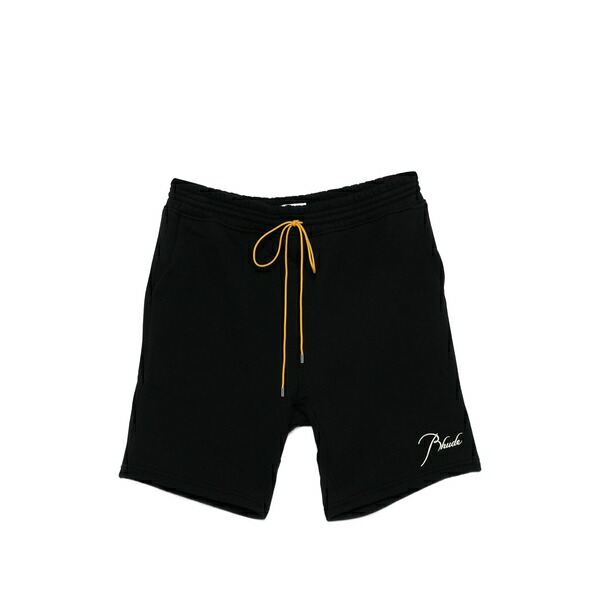 ルード メンズ 心地よいズボン下 ボトムス Classique embroidered shorts Black