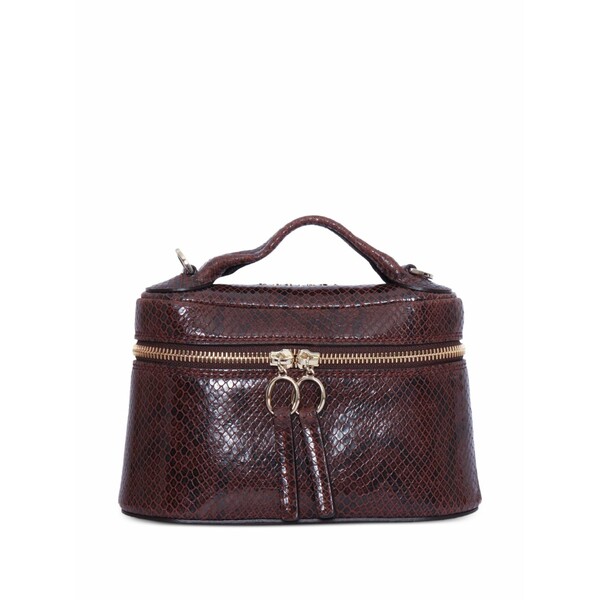 オルチアーニ レディース ハンドバック 御徒面子 Mini joy exotic snakeskin-effect  leather tote bag Brown