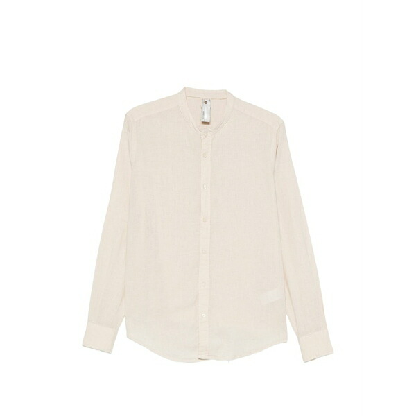 インペリアル メンズ プルオーバー トップス Mandarin-collar long-sleeve shirt Neutrals