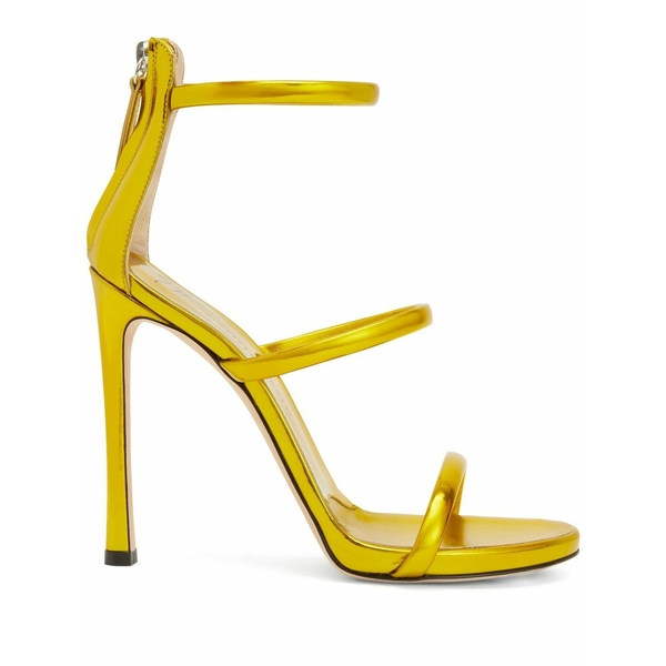 ジュゼッペザノッティ レディース サンダル シューズ Metallic-effect high-heeled sandals Yellow｜asty