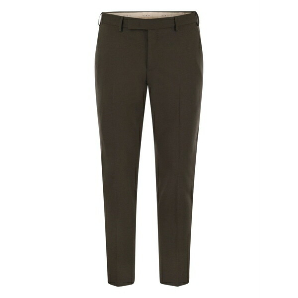 PTトリノ メンズ 心地好いズボン下 ボトムス Dieci tailored trousers Brown