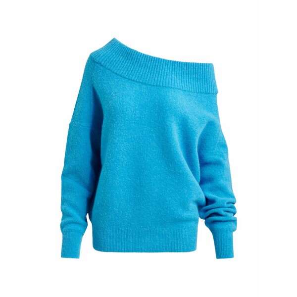 エッセンシャルアントワープ レディース 編み物\u0026プルオーバー アウター Off-shoulder ribbed sweater Blue