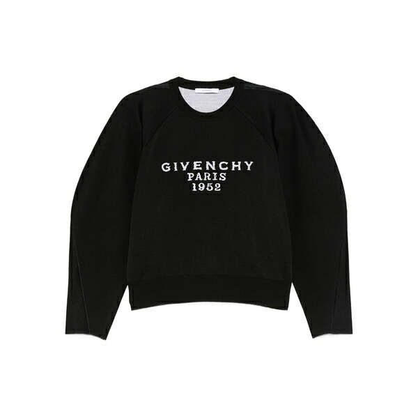 ジバンシー レディース 編み物\u0026スウェーター アウター Logo-detail sweater Black