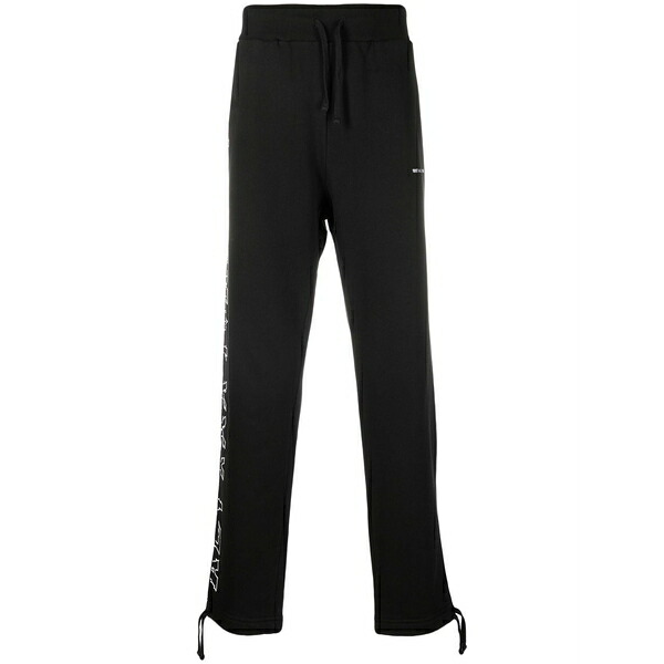 1017 蟻クス 9 エスエム メンズ 心地好いズボン下 ボトムス Logo-print cotton track pants Black
