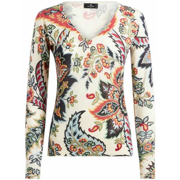 エトロ レディース ティーシャツ トップス Paisley-print knitted top Neutrals
