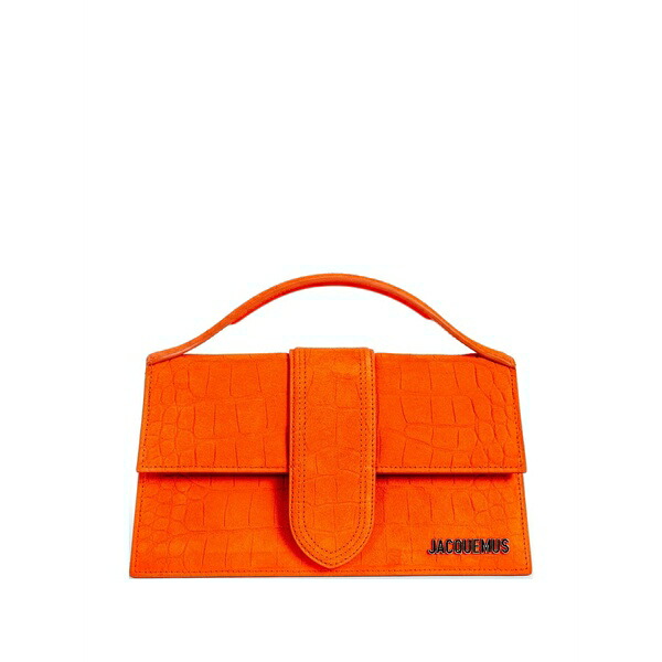 ジャクエムス レディース ショルダーバッグ 御徒面子 Crocodile-effect top-handle bag Orange