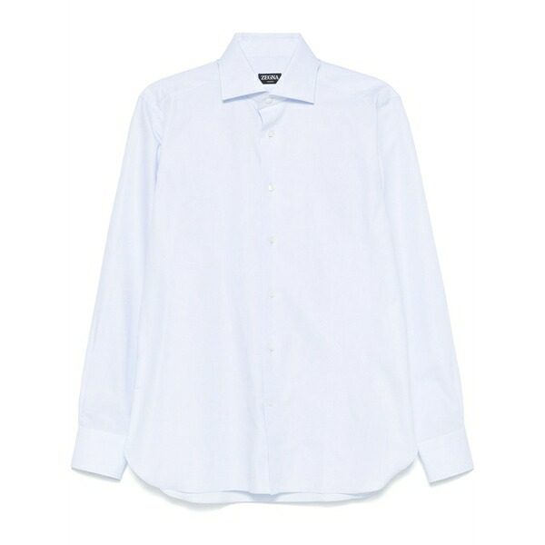 ゼニア メンズ ティーシャツ トップス Cotton shirt Blue
