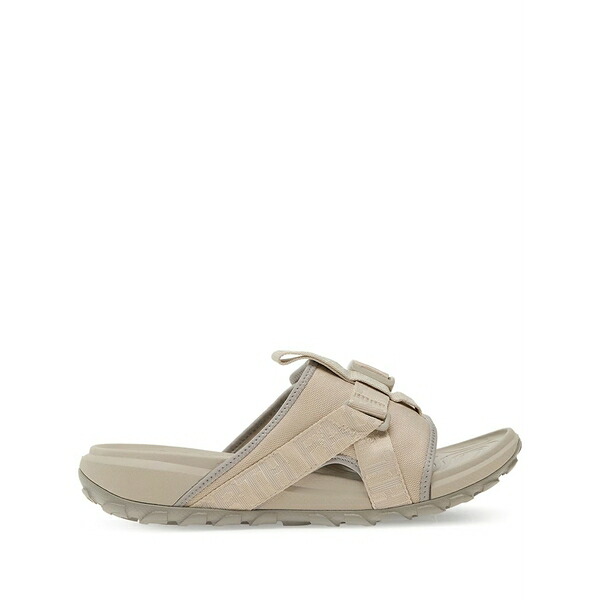 北の方人間の顔 メンズ サンダル シューズ Logo print slides Neutrals