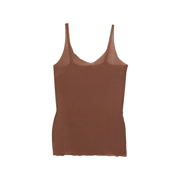 ダニエル フィエゾリ レディース カットソー トップス Scoop-neck tank top Brown