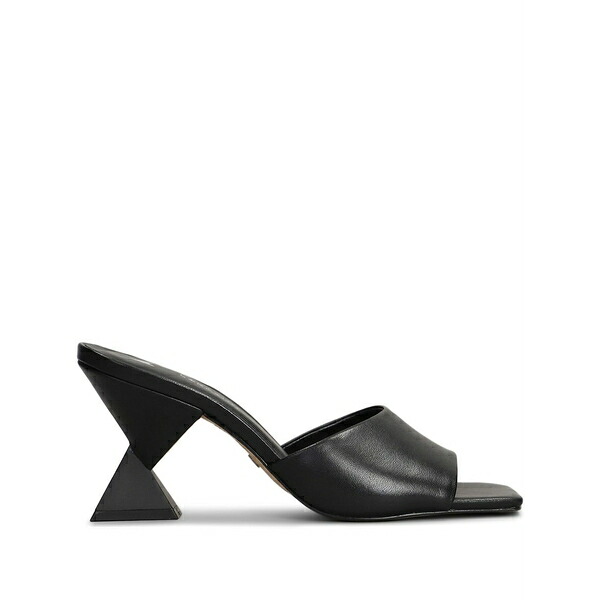 ハラノ レディース サンダル シューズ Leather heeled sandals Black