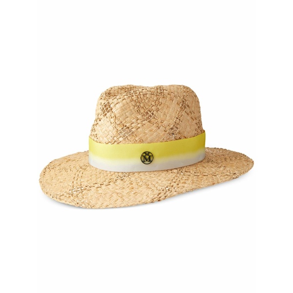 メゾンミッシェル  レディース 鳥打ち帽 付属物 Henrietta straw fedora hat Neutrals