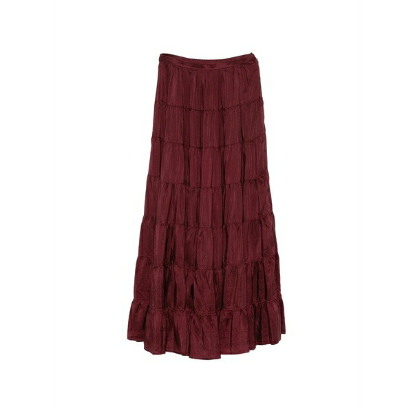 フォルテ フォルテ レディース スコート ボトムス Tiered maxi skirt Red