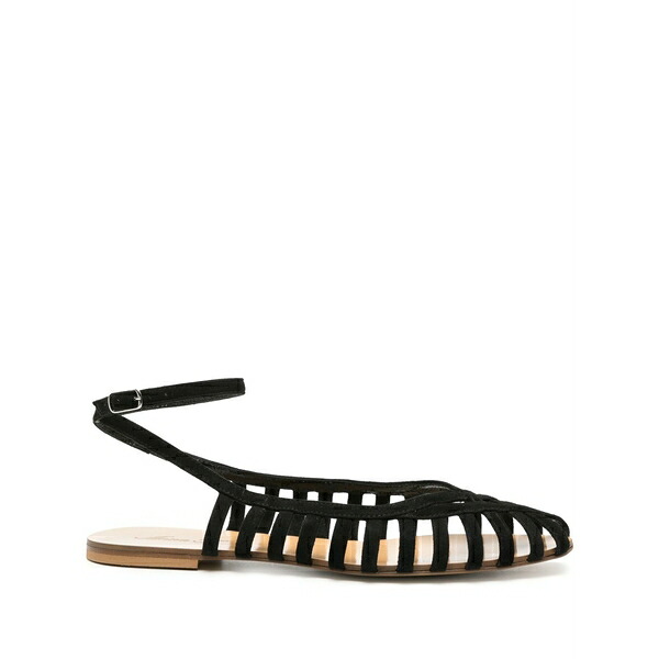 アンナ・エフ レディース サンダル シューズ 513 suede sandals Black