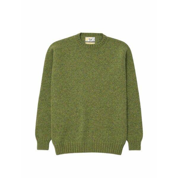 フォルテラ メンズ 編み物\u0026スウェーター アウター Shetland crewneck wool-knit sweater Green