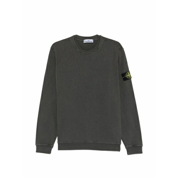 ストーンアイランド メンズ パーカー・スウェットシャツ アウター Logo-patch crew-neck sweatshirt Grey