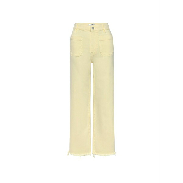 ひな形 レディース 心地好いズボン下 ボトムス The anchor frayed-hem pants Yellow