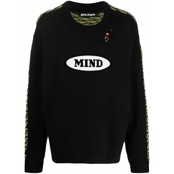 パーム・エンジェルス メンズ 編み物\u0026ティーシャツ アウター X missoni patch-detail crew-neck jumper Black