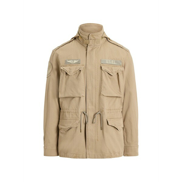 ラルフローレン メンズ 上衣＆上衣 アウター Patch-detail military jacket Brown
