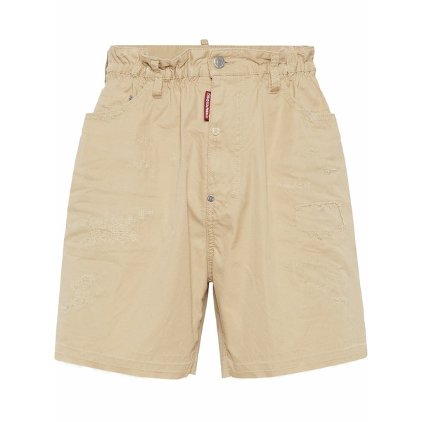 ディースクエアード メンズ 心地よいズボン下 ボトムス Stitched cotton shorts Neutrals