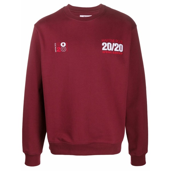 マーティン・さくら色 メンズ パーカー・スウェットシャツ アウター Logo-embroidered sweatshirt Red