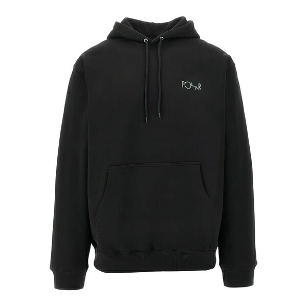 ポーラー メンズ パーカー・スウェットシャツ アウター Dave logo-embroidered hoodie Black