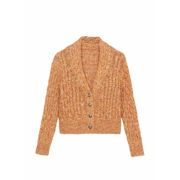 フォルテラ レディース ジレー アウター Lola buttoned cardigan Orange