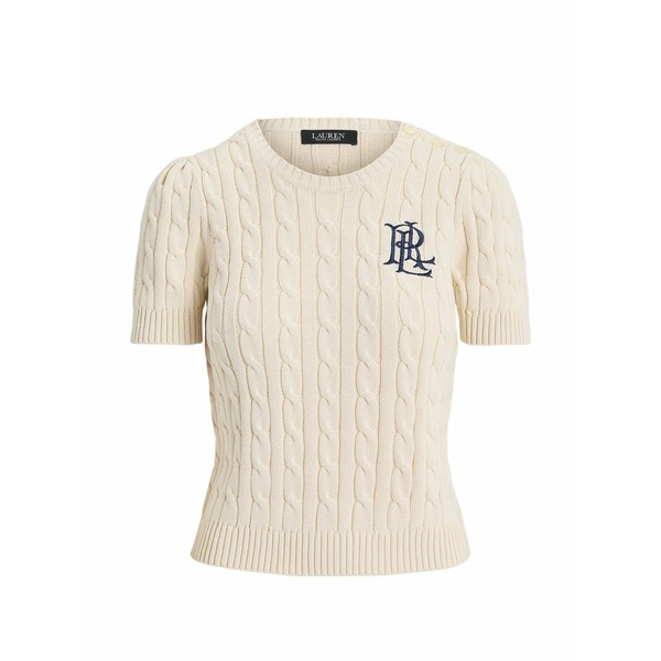 ラルフローレン レディース プルオーバー トップス Cable-knit t-shirt Neutrals