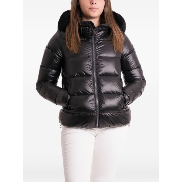 コルマール レディース 上衣＆上衣 アウター  hooded puffer jacket Black