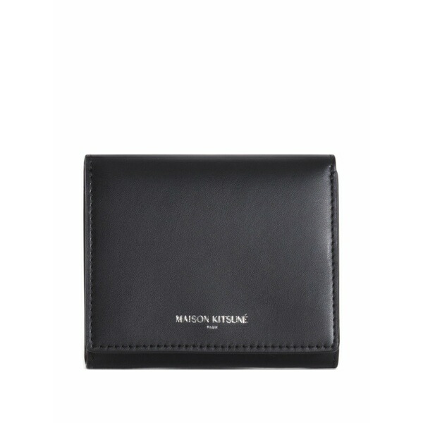 住みか 稲荷 レディース 紙入れ 付属品 Logo-print trifold wallet Black