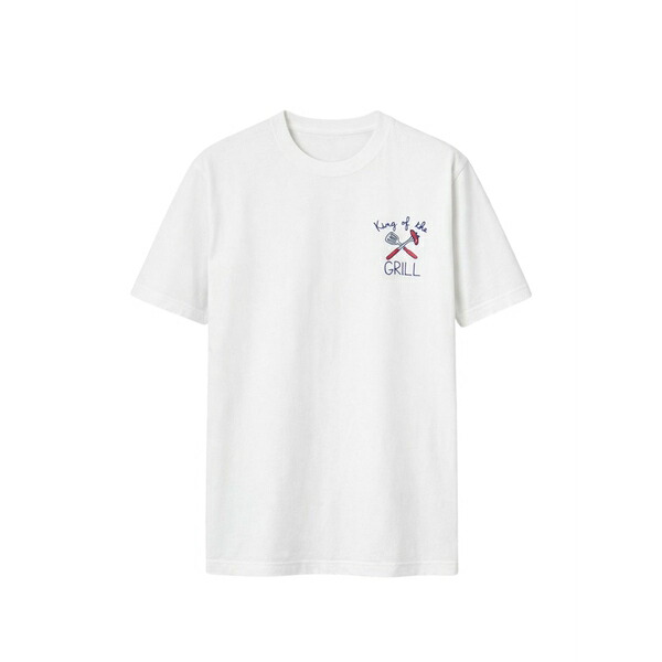 エムシーツーセイントバース メンズ プルオーバー トップス Grill motif t-shirt White